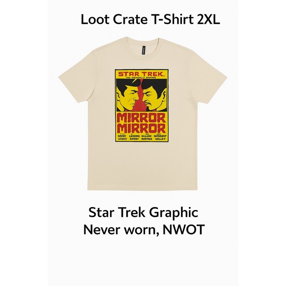 Loot Crate Star Trek "Mirror Mirror" T-Shirt 2XL | NWOT | Graphic Tee - Picture 1 of 3